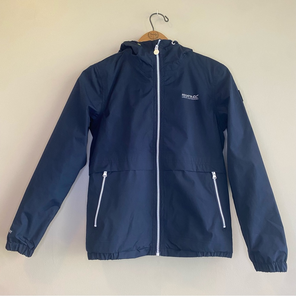 Regatta Great Outdoors Hydrafort Navy Blue Jacket Youth 11/12